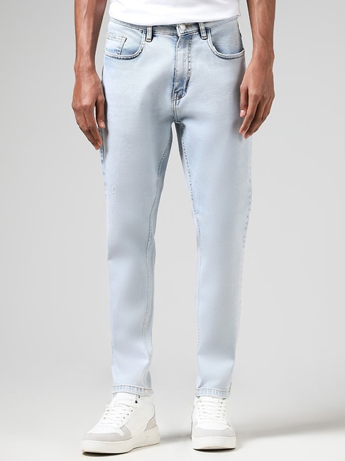 Men'S Fashion Solid Denim Trouser Distressed Jeans Long Pencil Pants  Streetwear Military - Walmart.com