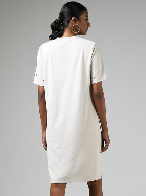 westside beige dress Buy Wardrobe Light Beige Ruched A-Line Dress from Westside