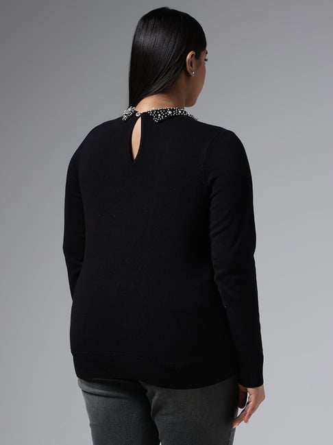 Pearl accent clearance sweater