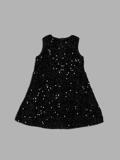 HOP Kids by Westside Sequence Embellished Black Dress