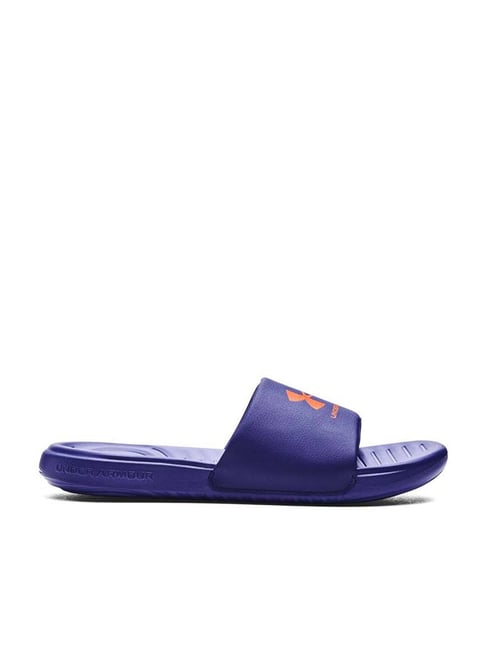 Under armour blue slides new arrivals