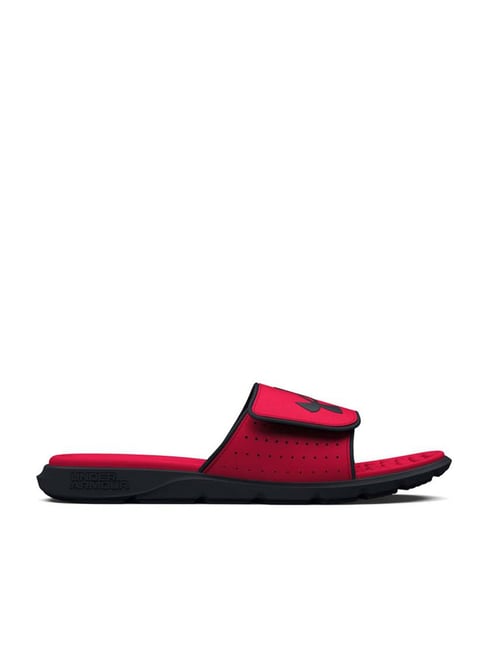 Red under best sale armour slides