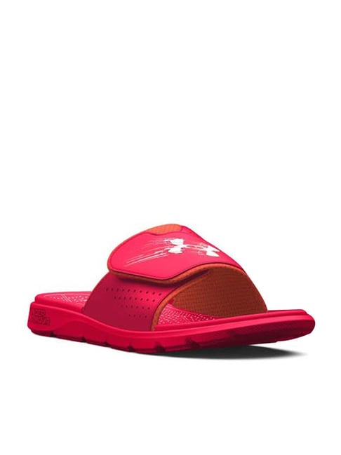 Red under armour outlet slides