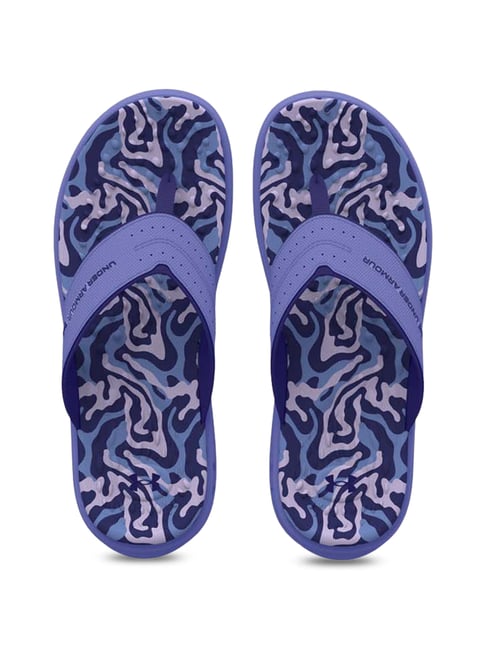 Under Armour Women s Ignite Pro Blue Flip Flops