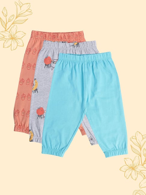 MINIKLUB Kids Multicolor Printed Pants (Pack Of 3)