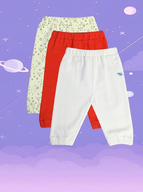 MINIKLUB Kids Multicolor Printed Pants (Pack Of 3)