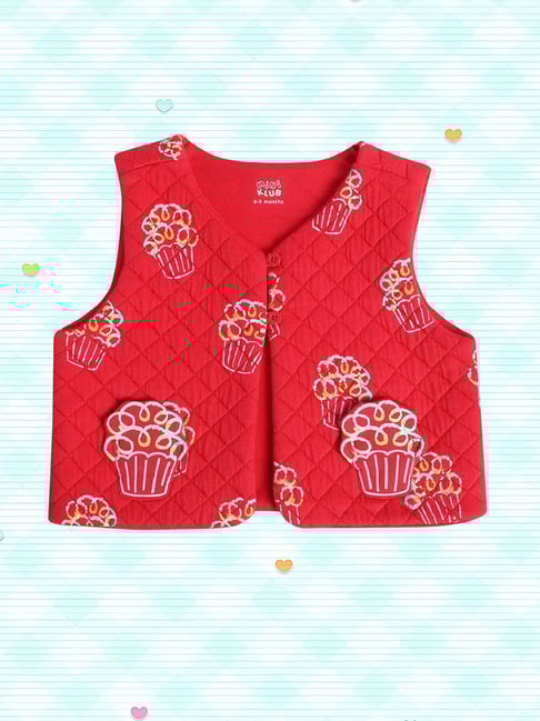 MINIKLUB Kids Red Graphic Print Jacket