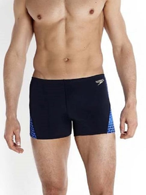 Speedo Navy Regular Fit Printed Swim Shorts