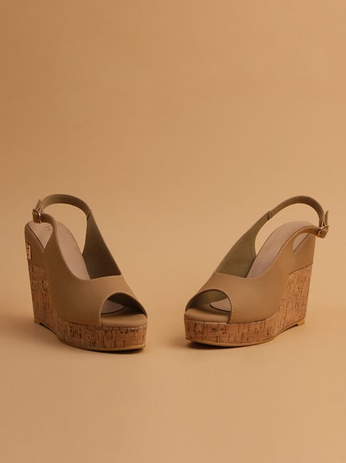 F21 Womens Cork Wedge Sandals Platform Ankle Strap Open Toe Mules Heels  Shoes - Walmart.com