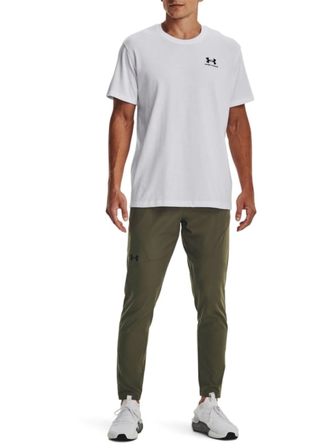 Under Armour Green Regular Fit Sports Trackpants