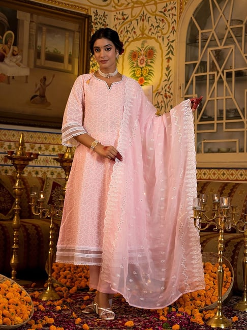 Pink anarkali outlet kurta