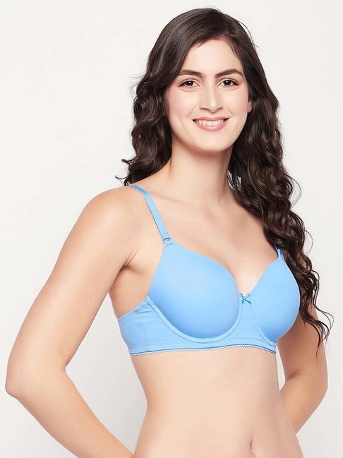 Clovia Multicolor Full Coverage Under-Wired T-Shirt Bra - Pack of 2