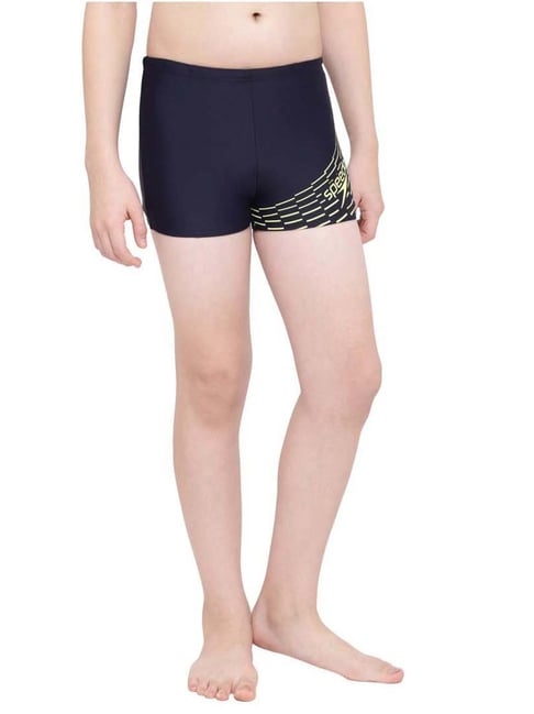 Speedo Kids Medley Navy & Yellow Printed Shorts-picture-45
