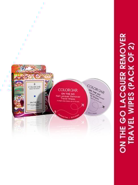Colorbar On The Go Nail Lacquer Remover Travel Wipes - Pack of 2