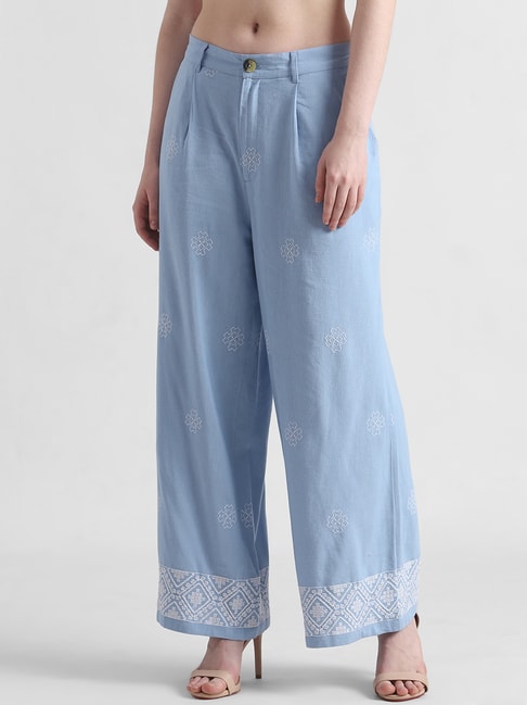 Pure linen hand-embroidered straight pants - Col. Black | Seventy®