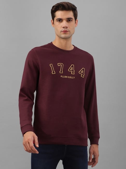 Allen solly best sale maroon sweatshirt