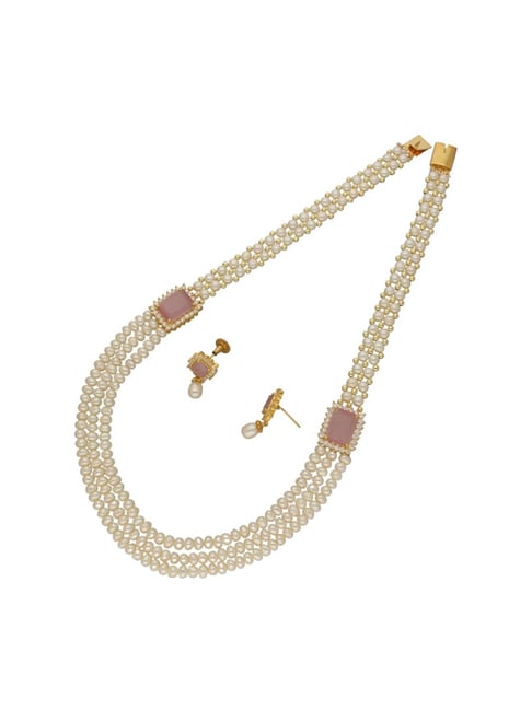 Classic Three String Pearl Necklace – KESYA JAIPUR