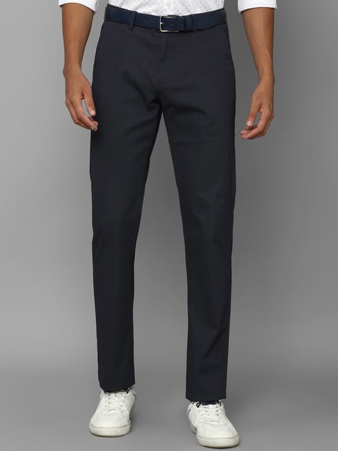 Buy Men Grey Regular Fit Textured Casual Trousers Online - 622305 | Allen  Solly