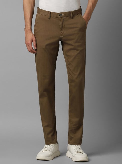 Banana Republic Brown White Pinstripe Pants Mens Size 36 x 32 Straight  Cotton | eBay