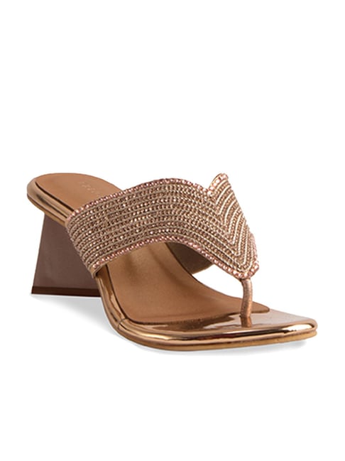 Buy Women Rose-Gold Ethnic Sandals Online | SKU: 32-535-52-36-Metro Shoes