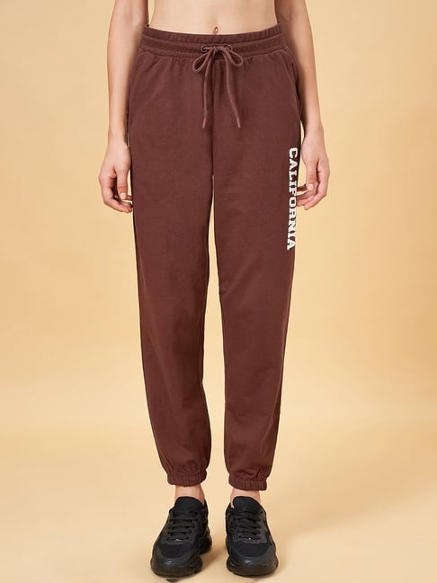 Ajile by Pantaloons Brown Cotton Printed Sports Joggers-picture-39
