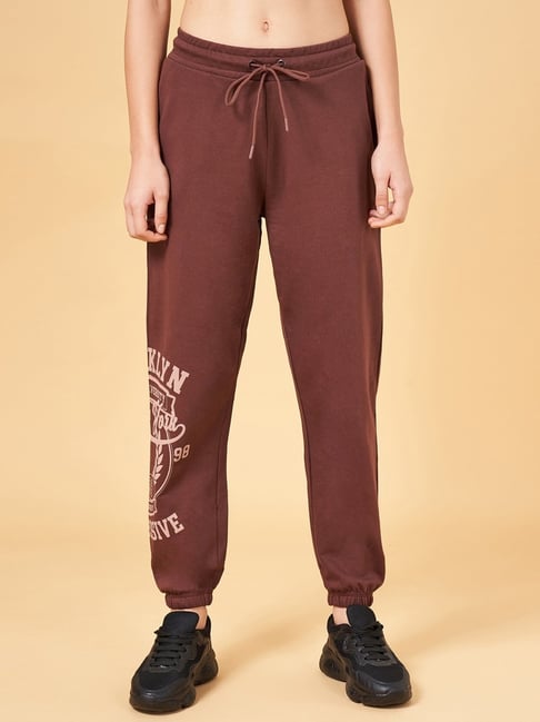 Ajile by Pantaloons Brown Cotton Printed Sports Joggers-picture-36