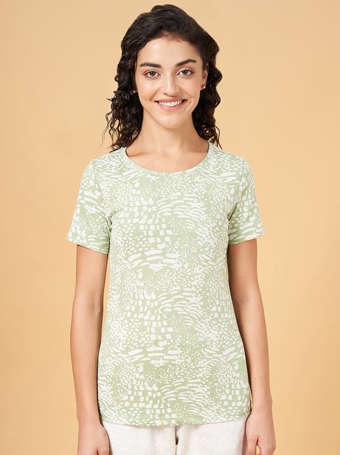 Ajile by Pantaloons Green Cotton Printed Sports T-Shirt-picture-50