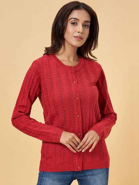 Rangmanch by Pantaloons Coral Self Pattern Cardigan-picture-12