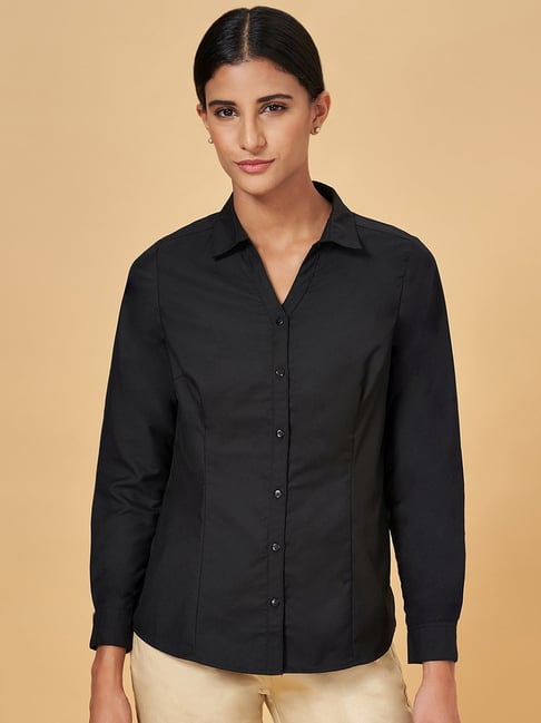 Buy Black Shirts For Women Online In India At Best Price Offers Tata CLiQ