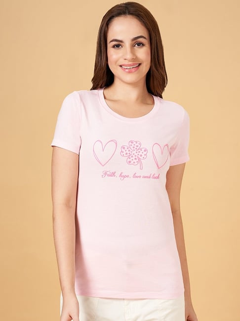 Buy Honey By Pantaloons Pink Women's T Shirt Online