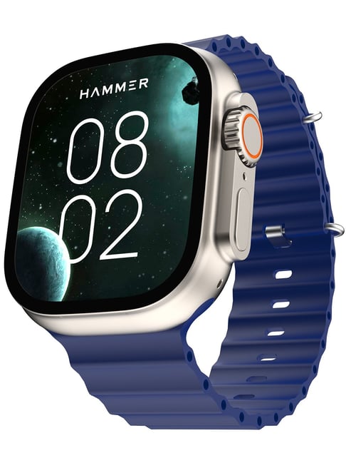Hammer Active 2.0, 1.95 inch Display Bluetooth Calling Smartwatch, 600 NITS Brightness (Blue)