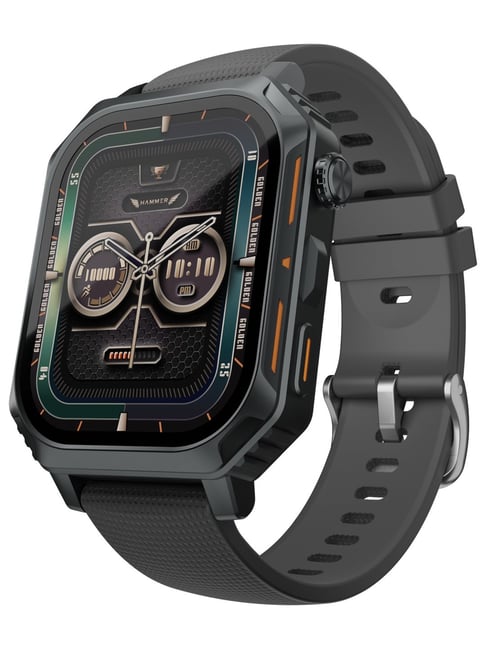 Hammer Conquer 2.02 inch AMOLED Smartwatch, Rugged Bluetooth Calling (Black  & Grey)