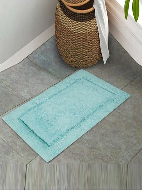 SPACES Light Green Cotton Hygro Small Bath Mat