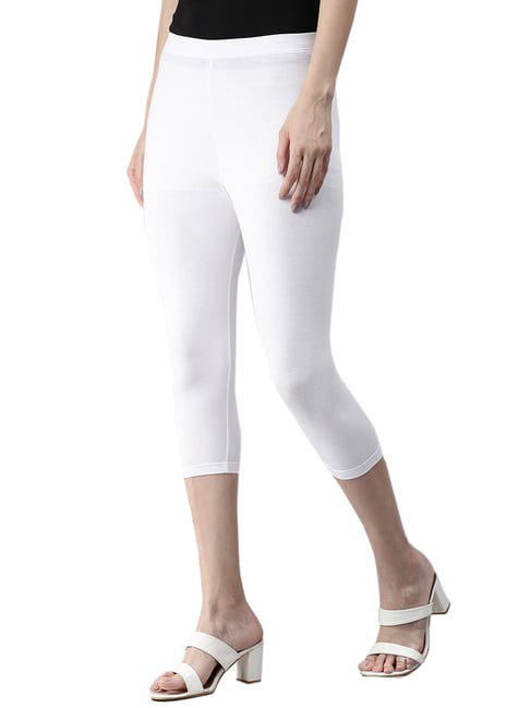 Kryptic White & Green Regular Fit Leggings (Pack Of 2)