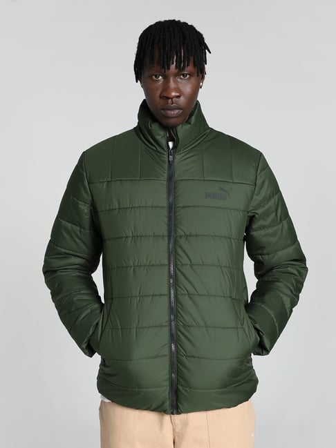 Puma Track Jacket Green Large XL Logo Mesh Full Zip Sweatshirt Athletic  Pocket L | eBay