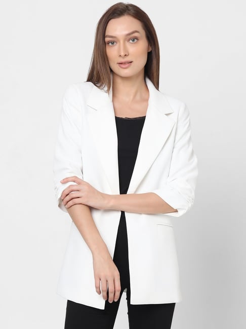 Buy Vero Moda White Regular Fit Blazer for Women Online Tata CLiQ
