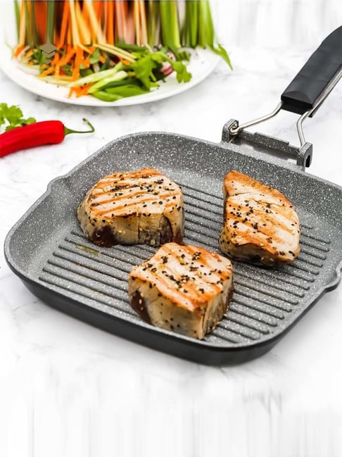 Buy MasterClass Grey Medium Aluminium Grill Pan 24 cm at Best Price Tata CLiQ