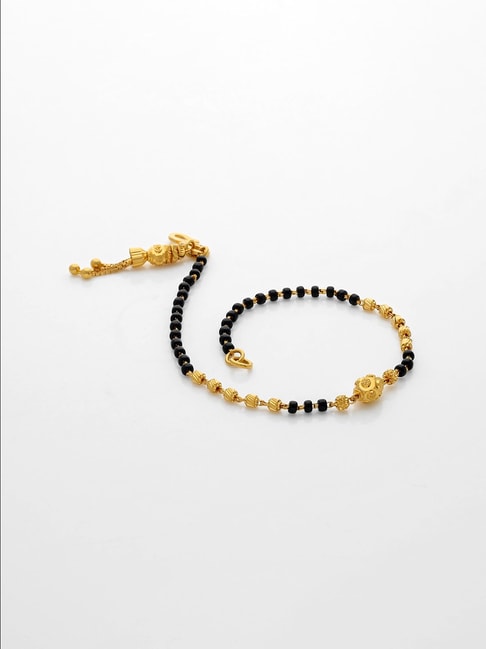 Mangalsutra Bracelet Designs | Bridal Accessories | Mangalsutra Designs |  Jewelry bracelets gold, Black beaded bracelets, Mangalsutra bracelet