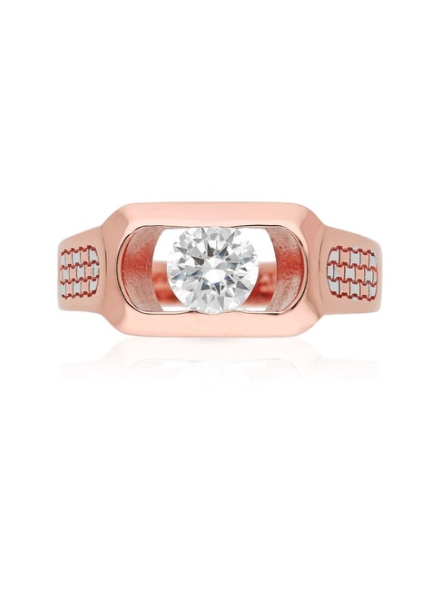 18k Rose Gold Ladies Ring | Women rings, Gold ring designs, Ring designs