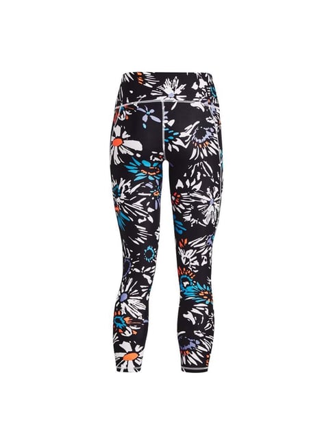 UNDER ARMOUR Black Floral Print Sports Leggings