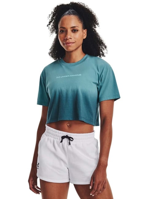 Nike color block store crop top