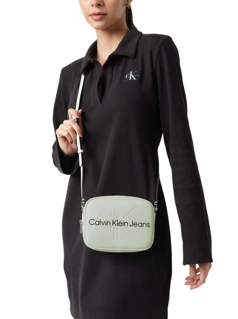 Calvin Klein Mint Green Sculpted Medium Camera Bag
