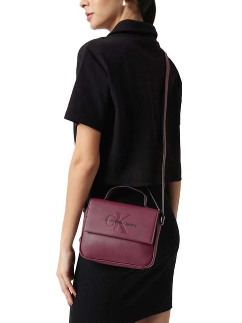 Buy Calvin Klein Purple Sculpted Medium Cross Body Bag for Women