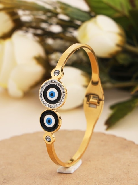 Roshan's 925 Silver Evil Eye Bracelet - Gold Plated – Roshan's Jewellery