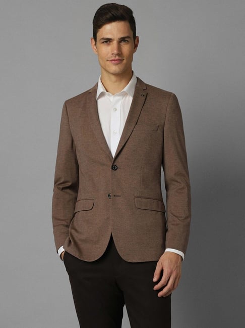 Buy Allen Solly Brown Slim Fit Blazers for Mens Online Tata CLiQ