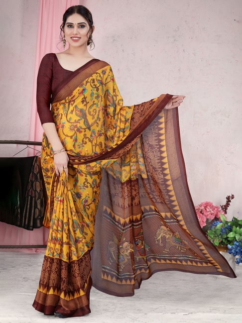 Buy Yellow Sarees Online at Banarasee