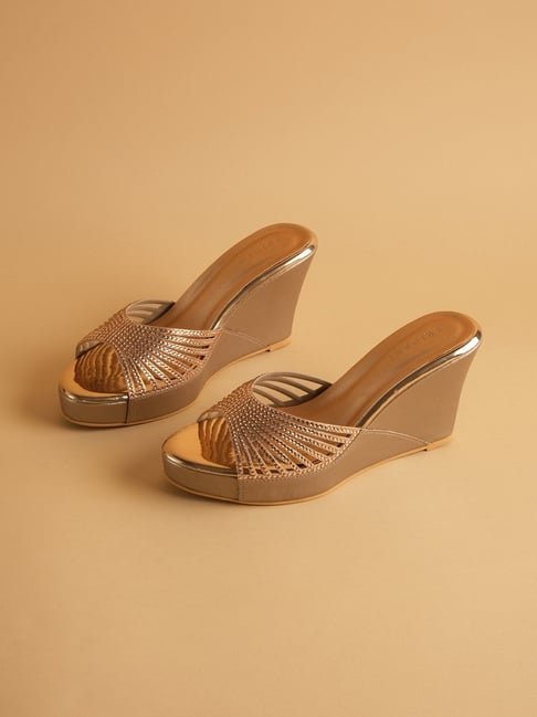 Designer discount gold wedges