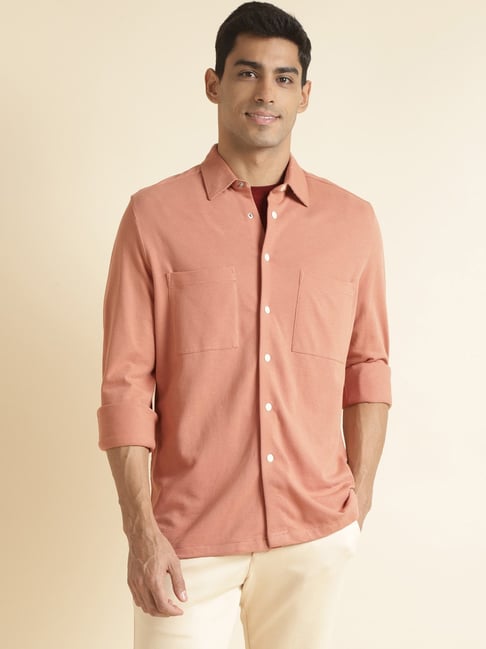 ANDAMEN Coral Regular Fit Cotton Shirt-picture-13