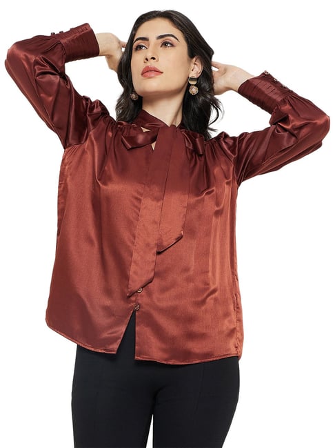 MADAME Brown Regular Fit Shirt-picture-11