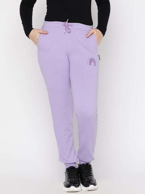 Lil Tomatoes Girls Purple Solid Joggers